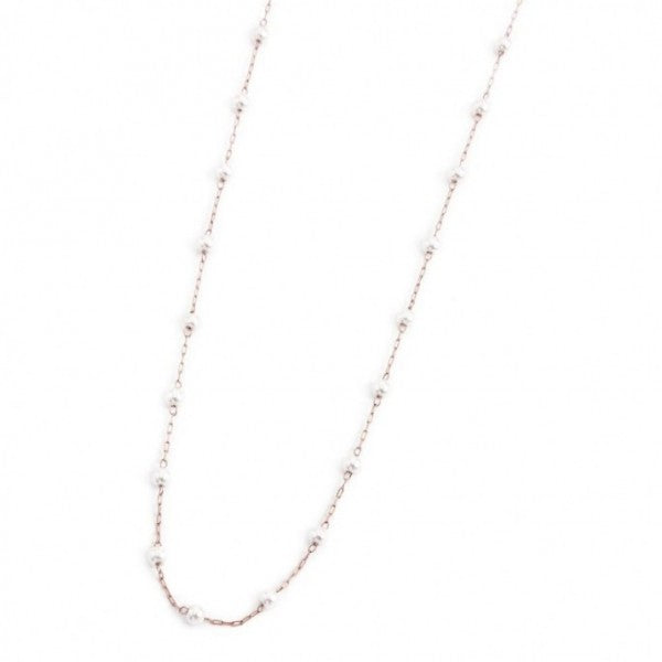 Collana Con Perle 3.30Mm Catena 44Cm - Gioielleria Fondente