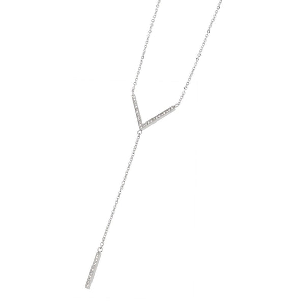 2co0045 Collana con barretta e strass