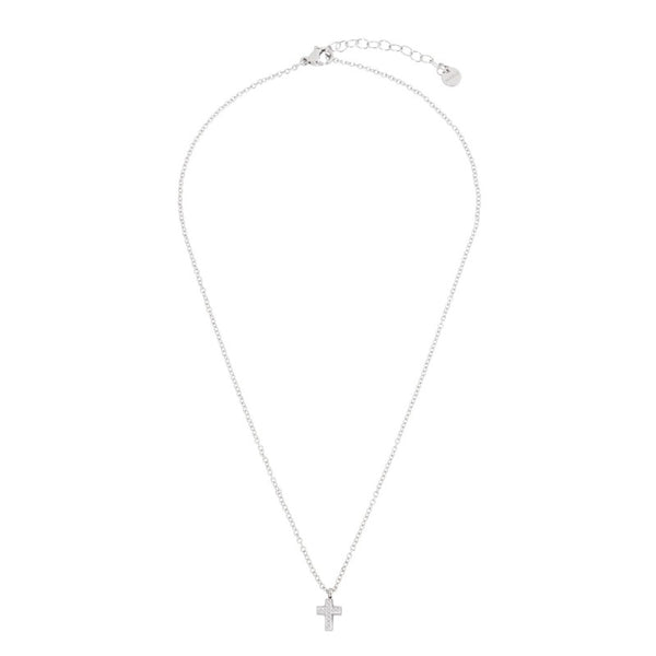 18cn046 Collana croce con strass