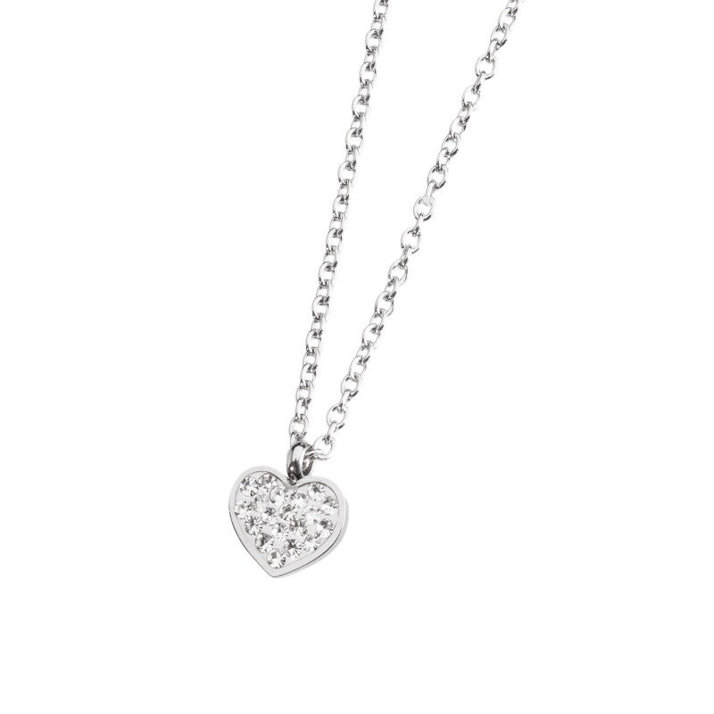 18cn039 Collana cuore con strass