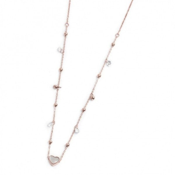 15CN033R-W COLLANA CUORE MADREPERLA PENDENTE