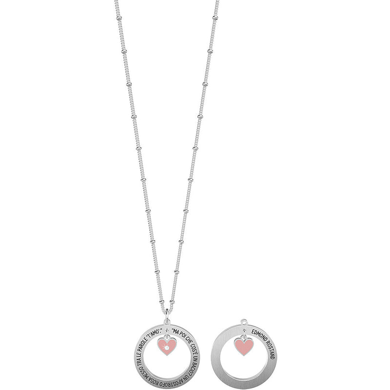 751175 Collana Love "Ma Poi Che Cos'È Un Bacio? Un Apostrofo Rosa Messo Tra Le Parole 'T'Amo"