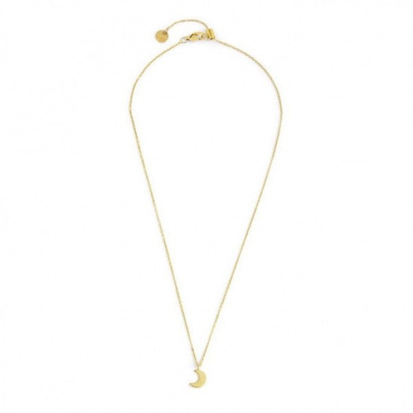 Collana Luna Pendente Con Zircone Blu  - Gioielleria Fondente