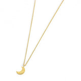 Collana Luna Pendente Con Zircone Blu  - Gioielleria Fondente