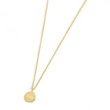 Collana Medaglietta Pendente Rosa Dei Venti Con Strass Bianchi - Gioielleria Fondente