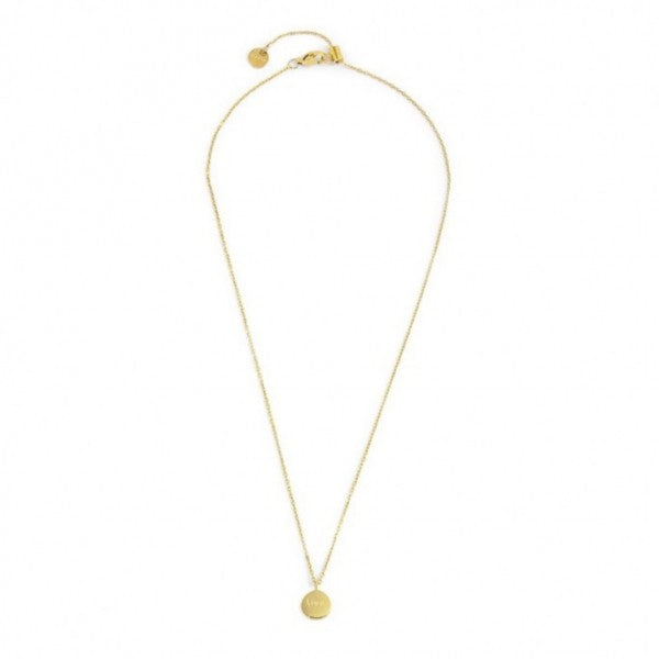 Collana Medaglietta Pendente Rosa Dei Venti Con Strass Bianchi - Gioielleria Fondente