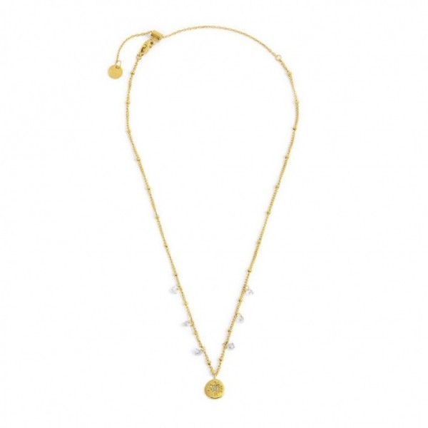 18CO020G-W COLLANA MEDAGLIETTA PENDENTE