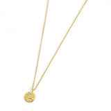 Collana Medaglietta Pendente Sole Con Zircone Bianco - Gioielleria Fondente