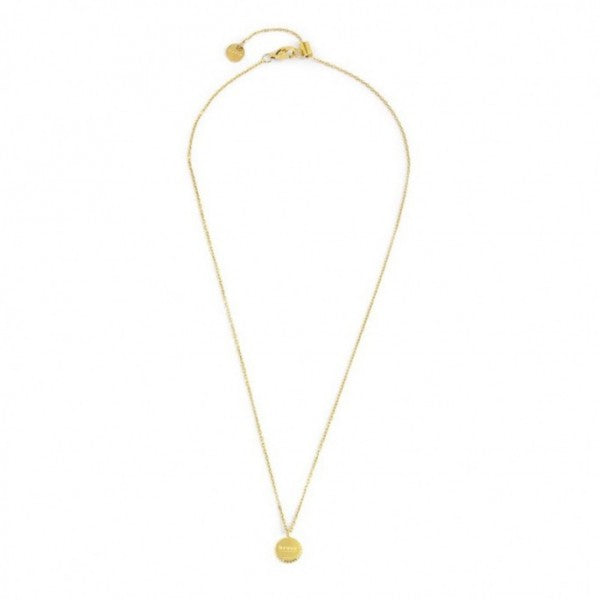 Collana Medaglietta Pendente Sole Con Zircone Bianco - Gioielleria Fondente