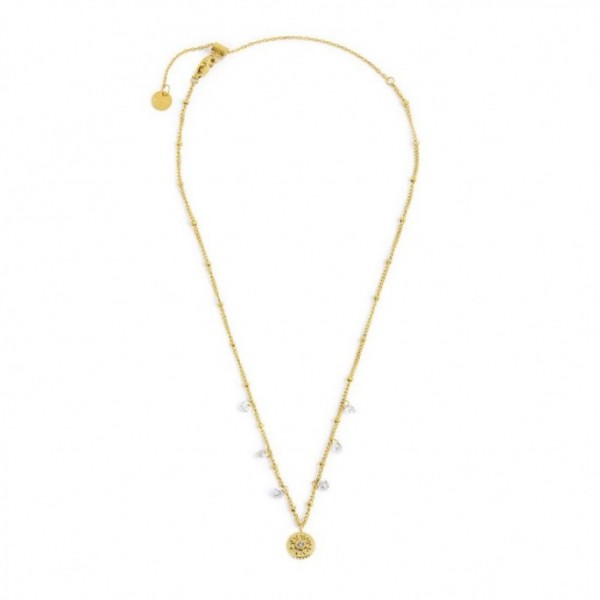 18CO021G-W COLLANA MEDAGLIETTA PENDENTE SOLE