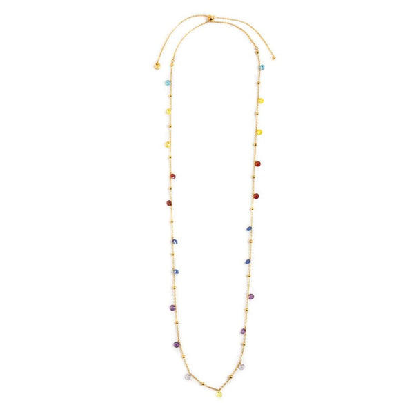 2co0065g-rgb Collana con cristalli colorati e sfere