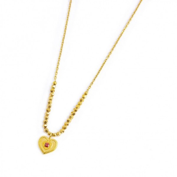 18cn082g Collana con cuore