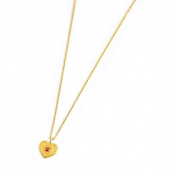 18cn077g Collana con cuore