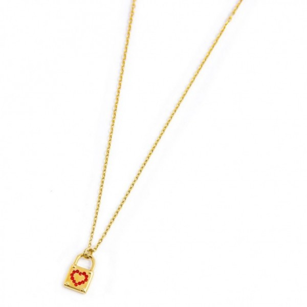 18cn078g Collana con lucchetto