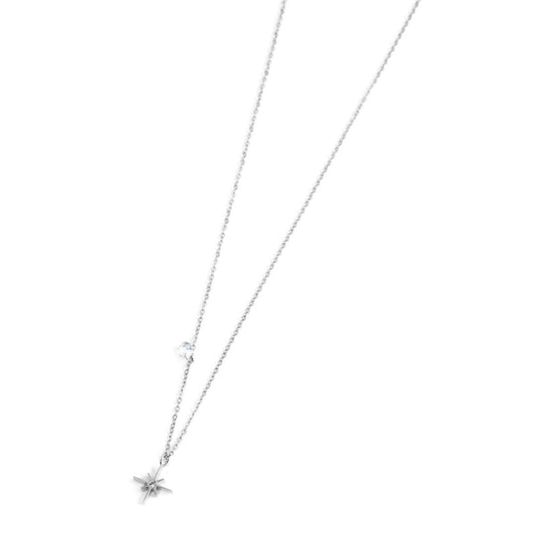 33cn0008 Collana rosa dei venti pendente e cristalli