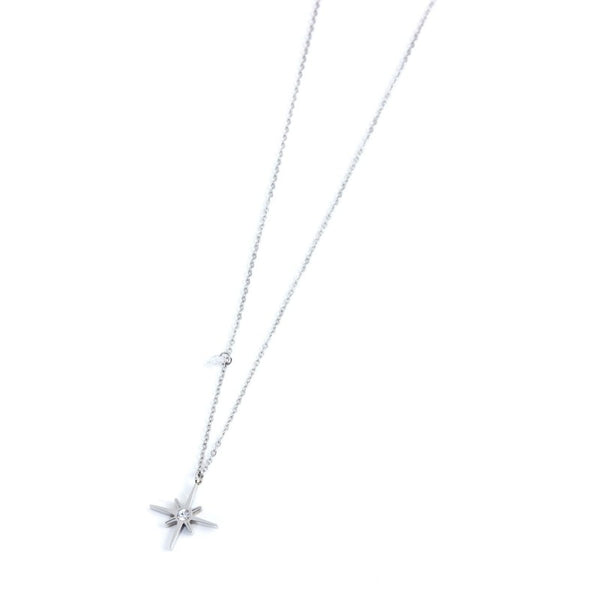 33cn0006 Collana rosa dei venti pendente e cristalli