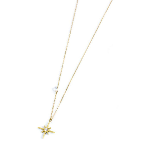 33cn0006g Collana rosa dei venti pendente e cristalli