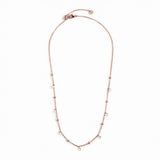 2CO0064R-W COLLANA ROSE' 45CM CON CRISTALLI BIANCHI E SFERE