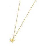 Collana Stella Pendente Con Zircone Azzurro - Gioielleria Fondente