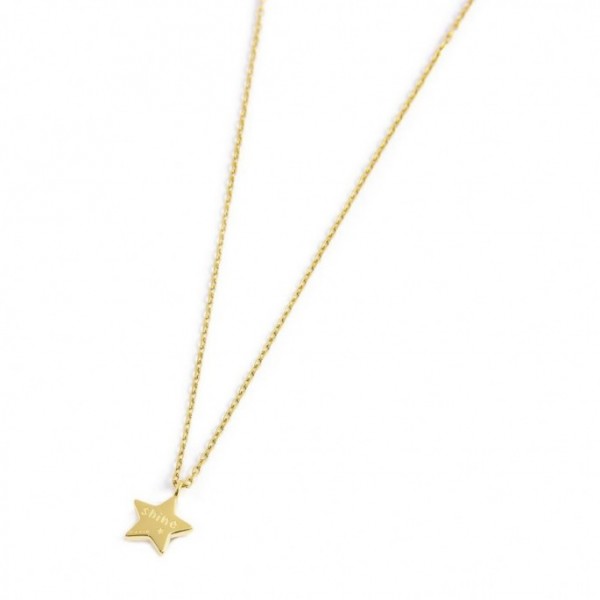 Collana Stella Pendente Con Zircone Azzurro - Gioielleria Fondente