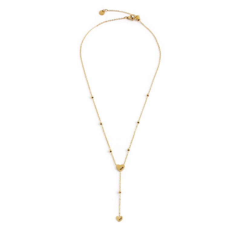 18co017g Collana y cuore strass love