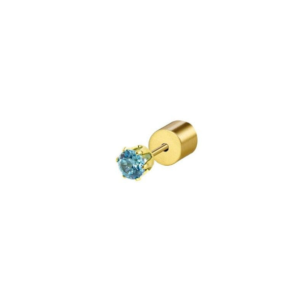 2or0091g-am Orecchino con zircone acquamarina