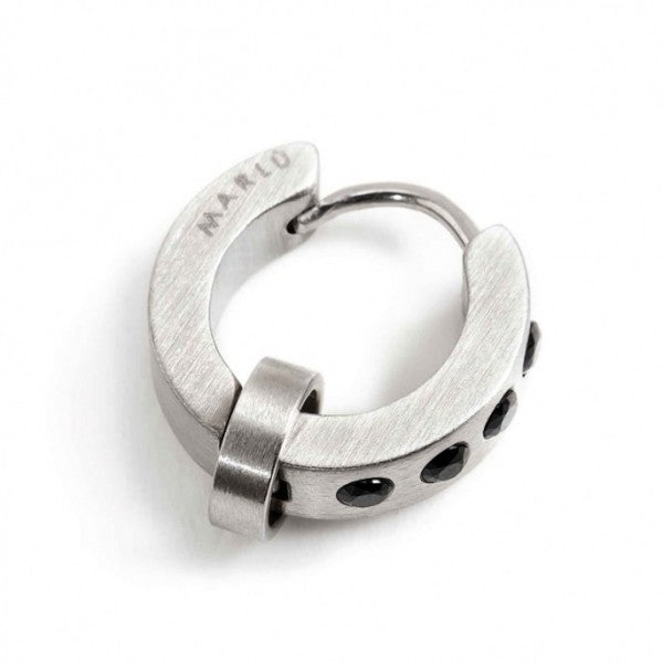 1OR0008ST-N MONO ORECCHINO CERCHIO 14MM SP 3.80MM CON ANELLO