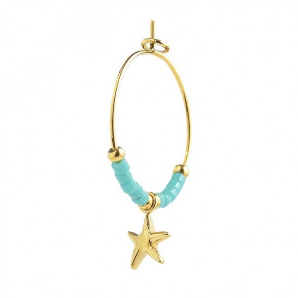 18or092g-t Orecchino cerchio con stella