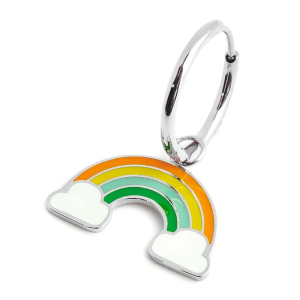 18or071 Mono Orecchino con pendente arcobaleno