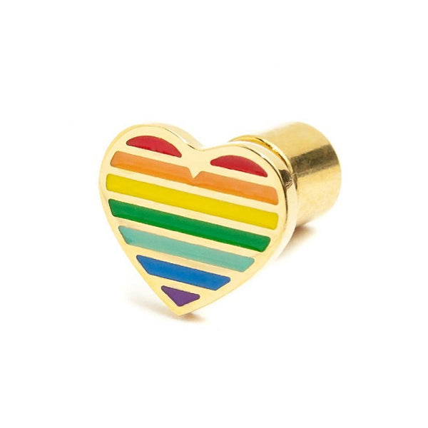 18or073g Mono Orecchino cuore arcobaleno
