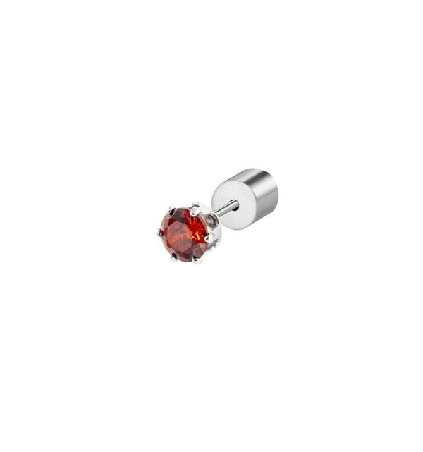 2or0091-h Orecchino con zircone arancione