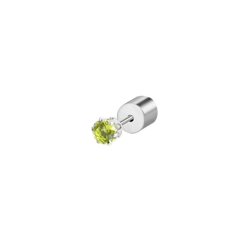 2or0091-v Orecchino con zircone verde