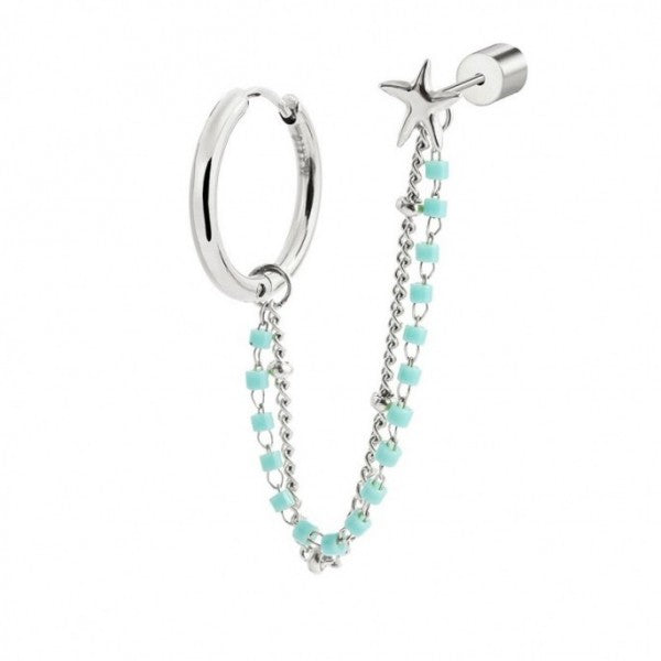 18or094-t ORECCHINO MULTINDOSSO CERCHIO CON DOPPIA CATENA