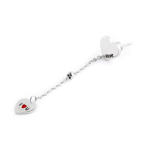 18or067 Mono Orecchino pendente cuore love