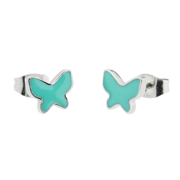 18or047t Orecchini farfalline smaltate