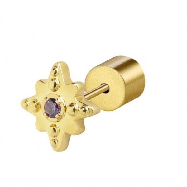 18OR085G ORECCHINO A LOBO ROSA DEI VENTI