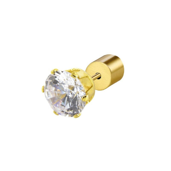 2or0094g-w Orecchino con zircone bianco