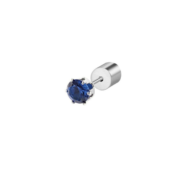 2or0092-b Orecchino con zircone blu
