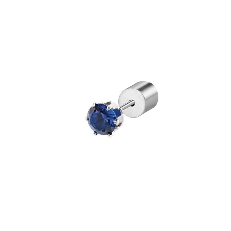 2or0092-b Orecchino con zircone blu