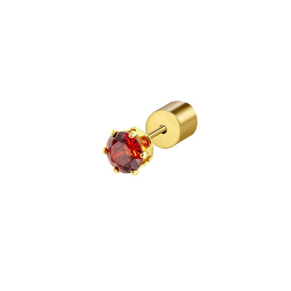 2or0092g-r Orecchino con zircone rosso