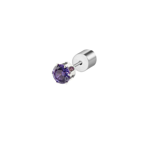 2or0092-p Orecchino con zircone viola