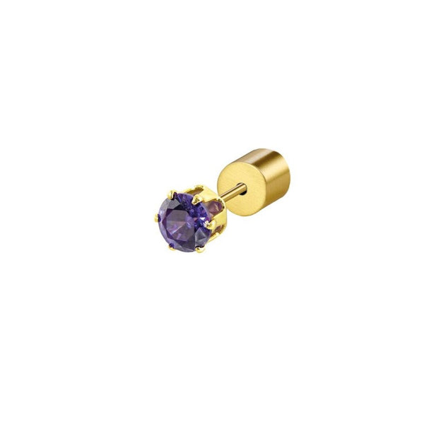 2or0092g-p Orecchino con zircone viola