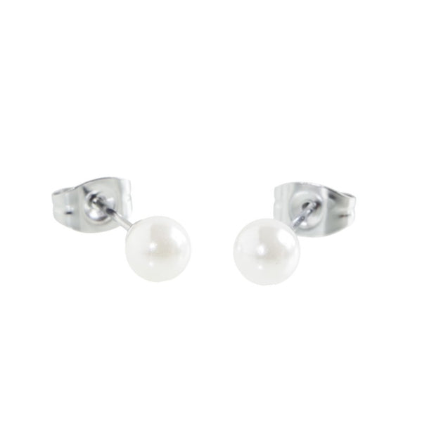 5or0040w-6 Orecchino lobo con perla