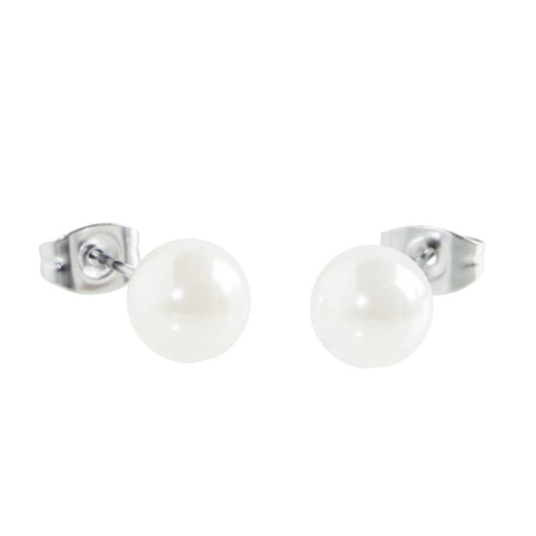 5or0040w-8 Orecchino lobo con perla