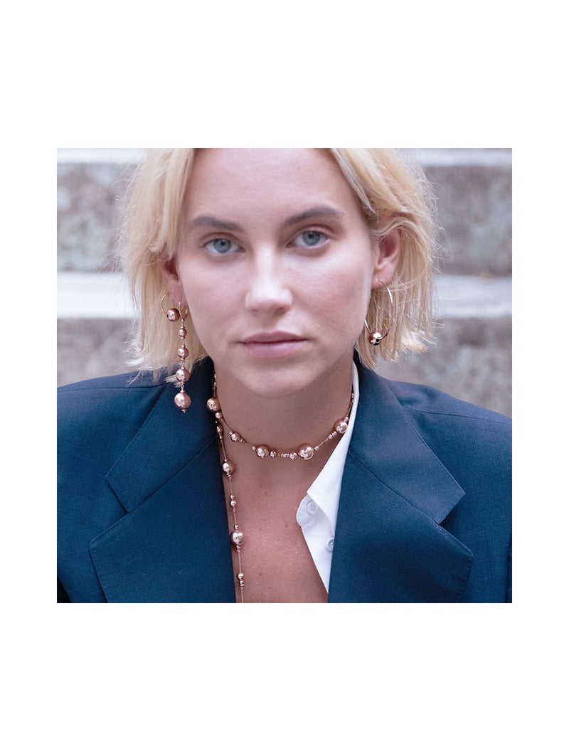 Orecchino Cerchio Grande "Mondi" - Gioielleria Fondente