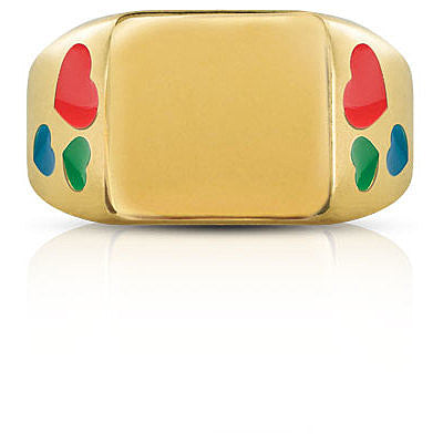 Anello icon "Cuori colorati" - Gioielleria Fondente