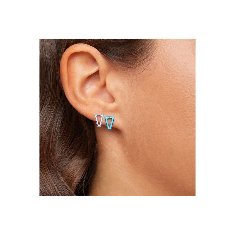 Orecchini "Joy Metallic Blue and Silver" - Gioielleria Fondente